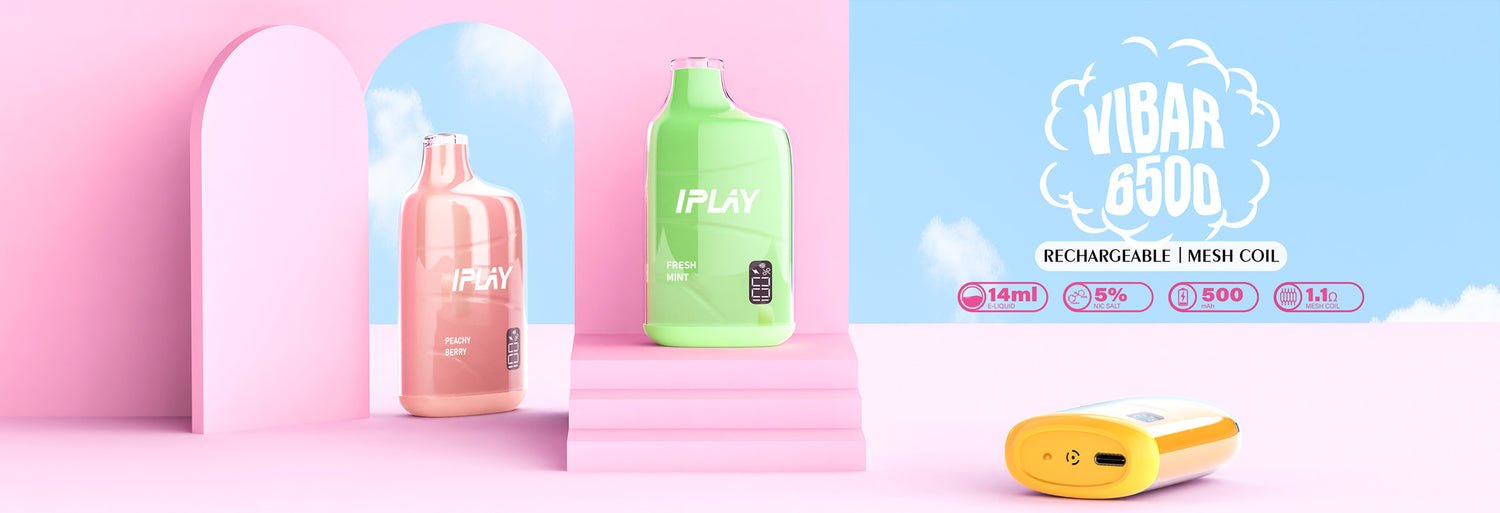 IPLAY Vibar 6,500 inhalaciones, recargable